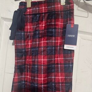 Izod Red and Black Plaid Lounge Pants